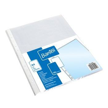 Koszulki groszkowe A4 PP Bantex o grubości 40 mikronów, opakowanie 100 sztuk