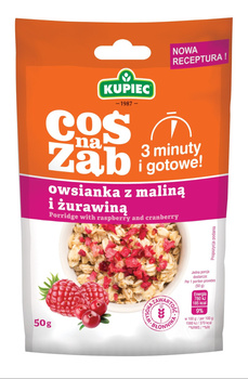 Kupiec Coś na ząb Owsianka z maliną i żurawiną 50 g