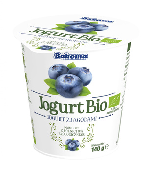 Bakoma Jogurt Bio z jagodami 140 g