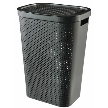 Kosz na bieliznę Infinity Ciemny szary 60L Curver