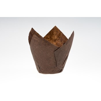 PAPILOTKA MUFFIN TULIPAN BRĄZOWA 50X80 MM ART.48 180SZT