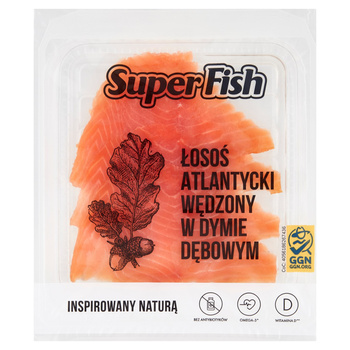 SuperFish Łosoś atlantycki wędzony w dymie dębowym 150g