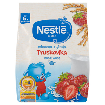 Nestlé Kaszka mleczno-ryżowa truskawka dla niemowląt po 6. miesiącu 230 g