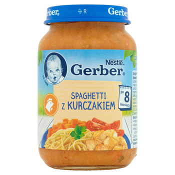 Gerber Spaghetti z kurczakiem dla niemowląt po 8 miesiącu 190g