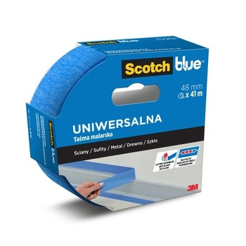 ScotchBlue™ Taśma malarska do różnych powierzchni, 48mm x 41m, 1 rolka w opakowaniu