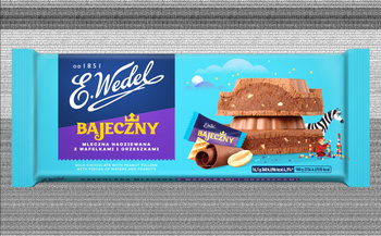 E. Wedel Bajeczny Czekolada mleczna nadziewana z wafelkami i orzeszkami 290 g
