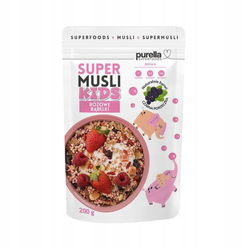Purella Superfoods SuperMusli KIDS Różowe bąbelki 200g