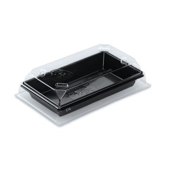 Guillin Polska opakowanie do sushi 21x16 czarny spód  PET - 25 szt.