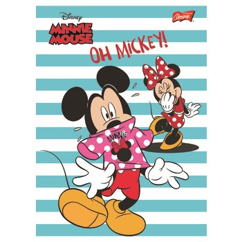 Unipap zeszyt okładka laminowana A5, 16 kartek, linia podwójna dwukolorowa Minnie