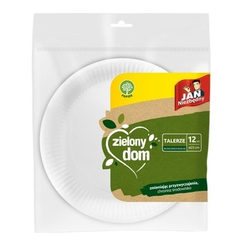 Jan Niezbędny Zielony Dom talerze z papieru 12 szt.