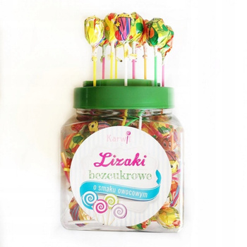 KARWIT Lizaki bezcukrowe o smaku owocowym 80 szt x 8g