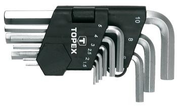 Zestaw kluczy sześciokątnych 15-10 mm, 9 szt