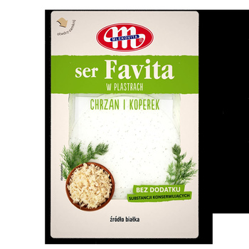 Mlekovita Favita Ser kanapkowy z chrzanem i koperkiem 150g