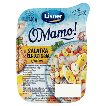 O Mamo!  Sałatka śledziowa z jajkiem 140 g Lisner