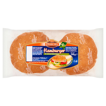 Oskroba Hamburger Pieczywo pszenne 240 g (4 sztuki)