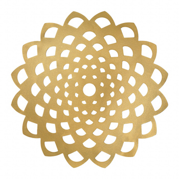 Mata stołowa pvc okrągła złota