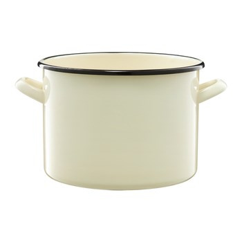 Garnek emaliowany kremowy 20 cm Emalia Olkusz