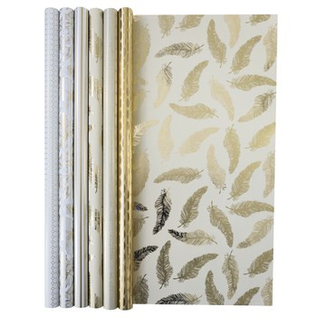 Papier prezentowy CLAIREFONTAINE Premium Tresor 70x200cm 80g mix złoty