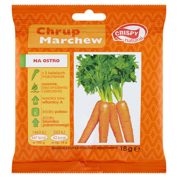 Crispy Natural Suszone plastry z marchwi z przyprawami 18 g