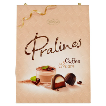 Vobro Praliny nadziewane kremem o smaku Coffee & Cream z kawą 197 g