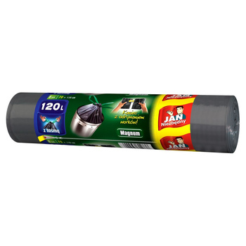 Jan Niezbędny Magnum Flex & Strong Worki z taśmą 120 l 8 sztuk