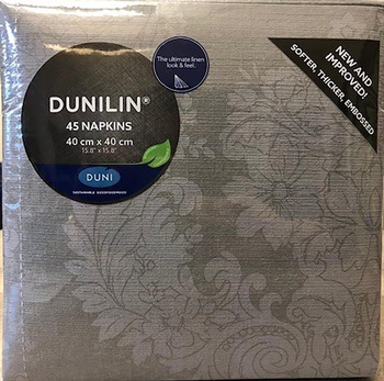 Duni Serwetki Dunilin 40x40 cm Royal Szary 45 szt.