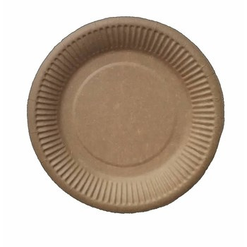 Jednorazowe talerze papierowe brązowe 23 cm Horeca Polska (100 sztuk)