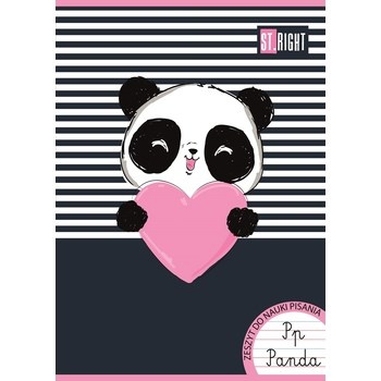 St.Right zeszyt do nauki pisania okładka laminowana A4, 32 kartki, linia dwukolorowa