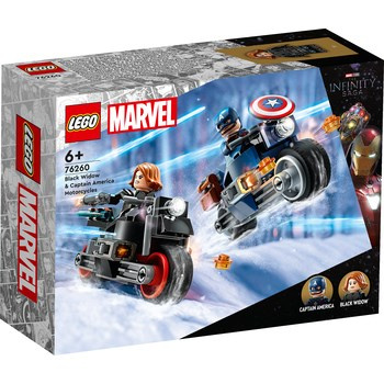 LEGO 76260 Super Heroes Marvel Motocykle Czarnej Wdowy i Kapitana Ameryki