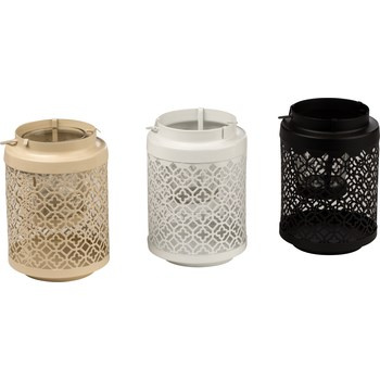 Latarnia metalowa 10x15 szklany świecznik