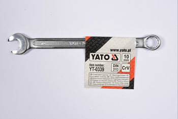 Klucz płasko-oczkowy z polerowanągłówką 10 mm