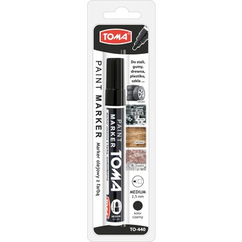 Marker olejowy końcowka 2,5 mm czarny Toma