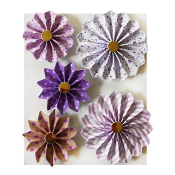 Rozetki samoprzylepne INCOOD ozdobne 5 szt mix kolorów