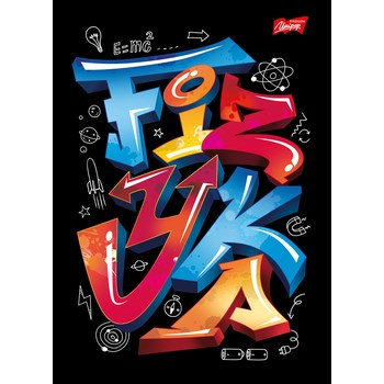 Unipap zeszyt okładka laminowana A5, 60 kartek, krata,  fizyka ze ściągą