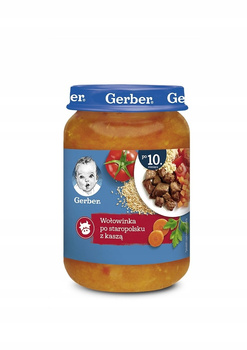 Gerber Wołowinka po staropolsku z kaszą dla niemowląt po 10 miesiącu 190g