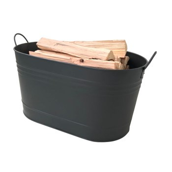 Metalowe wiadro na drewno kominkowe Comfort Living