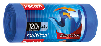Paclan multitop Worki na śmieci 120 l 15 sztuk