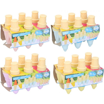 Foremki do lodów sorbetów na patyku 6 szt Edco