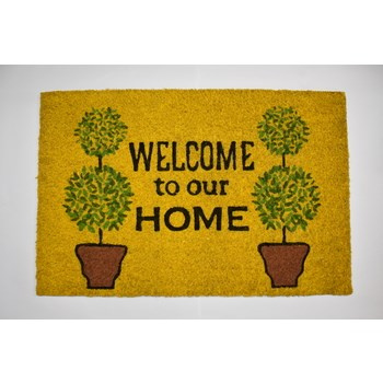 Wycieraczka kokosowa 40x60cm na PCV ŻÓŁTA FPC 57