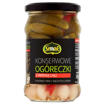Smak Konserwowe ogóreczki z papryką chili 300 g