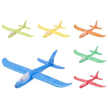 EM&EM Samolot styropianowy Led 48 cm mix