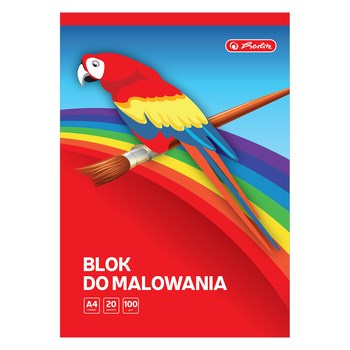 Blok do malowania Herlitz A4 20 białych kartek gramatura 100 g