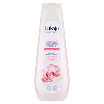 Luksja Creamy & Soft Kremowy płyn do kąpieli Róża i Proteinymleka 900ml