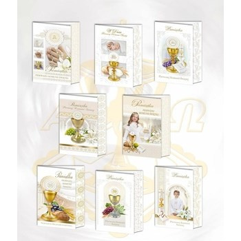 Karnet B6 brokatowany,margines. Koperta mix kolorów