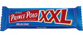 Prince Polo XXL Mleczne Kruchy wafelek z kremem kakaowym oblany czekoladą mleczną 50 g