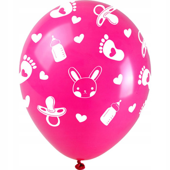 Balony Baby shower - dziewczynka (5 szt.)