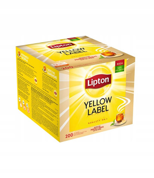 Lipton Yellow Label Herbata czarna 400 g 2 x (100 x 2 g)