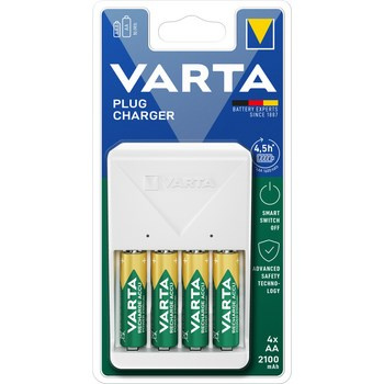 Ładowarka VARTA Plug Charger + 4 akumulatorki AA 2100 mAh