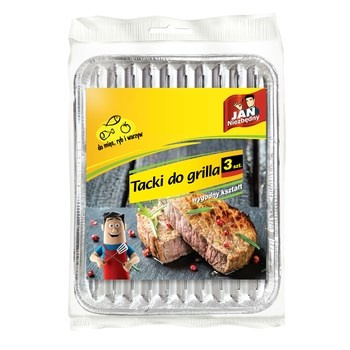 Jan Niezbędny  Tacki do grilla prostokątne małe 3szt