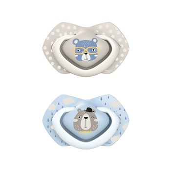 Smoczek silikonowy 6-18m symetryczny BONJUR PARIS 2 szt.